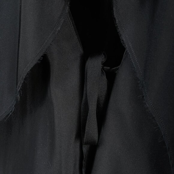 Chanel SS/06 RTW Runway Black Silk Taffeta Tie-Front Jacket - Picture 7 of 14